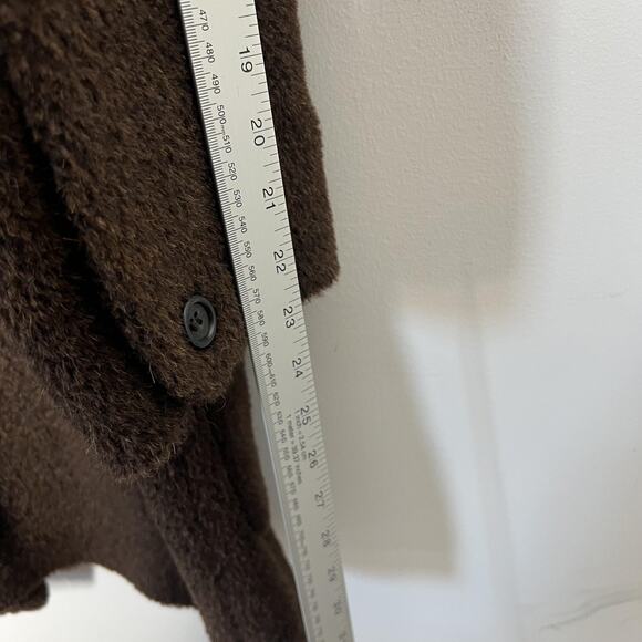 Nicole Farhi Coat Womens 6 Alpaca Wool Mohair Blend Double Breasted Made Italy - Picture 9 of 14